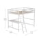 Flash Furniture White Full Loft Bed Frame with Desk and Ladder MH-LBD5-WH-F-GG - alternate 2